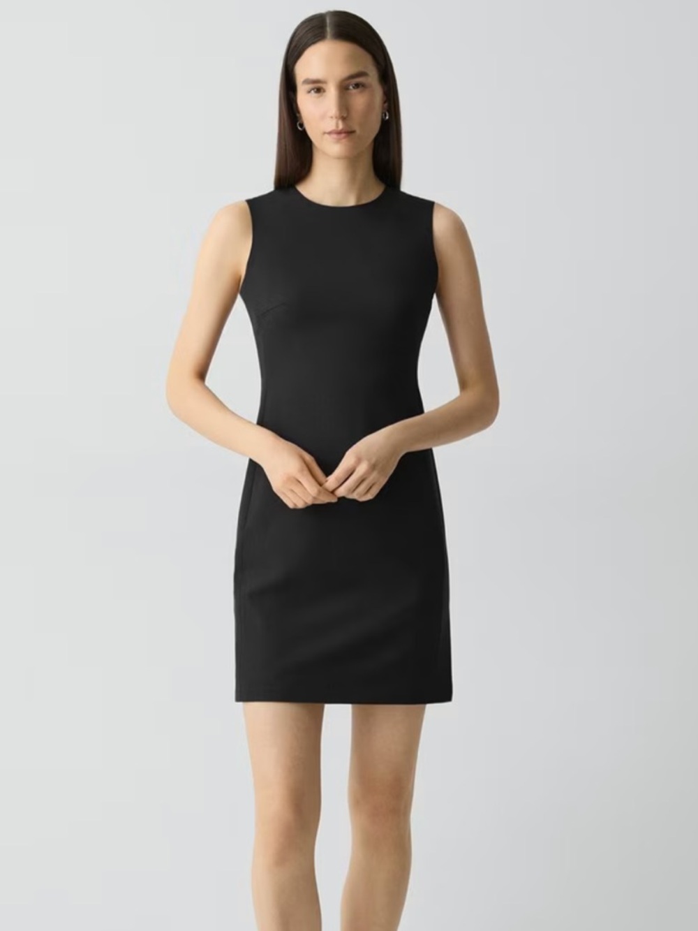 Theory Sleeveless Fitted Dress in Good Wool